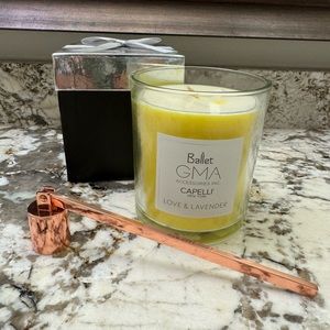 New! Rose Gold Williams Sonoma candle snuffer & Capelli Ballet GMA Candle Set